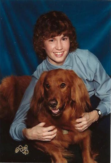 Karen and her dog Aspen