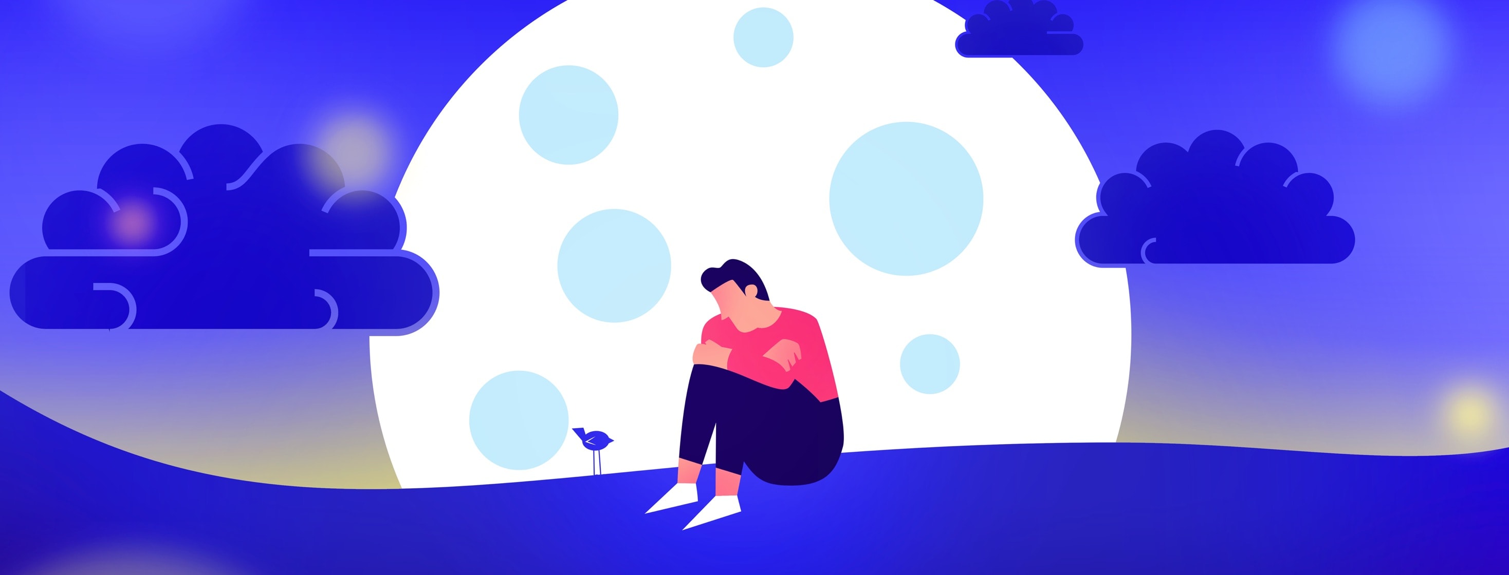 A man feeling sad and alone
