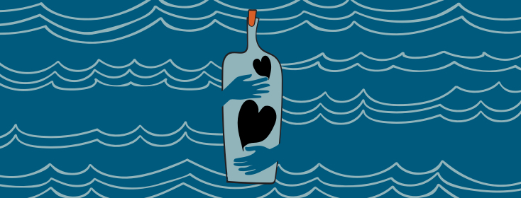 An image of a bottle, bottling up emotions.