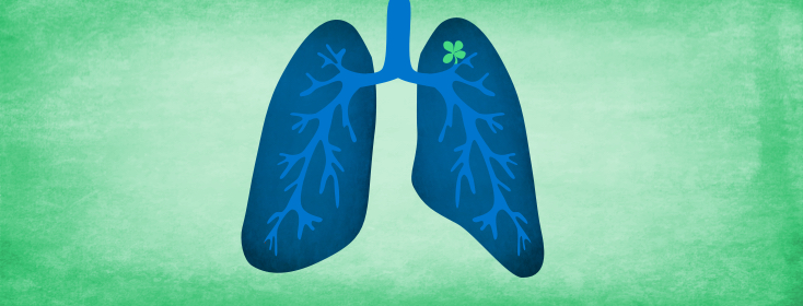 Lungs with a four-leaf clover inside
