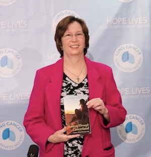 Karen with her book