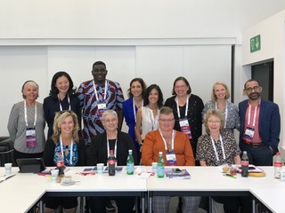 People at an advocacy panel.