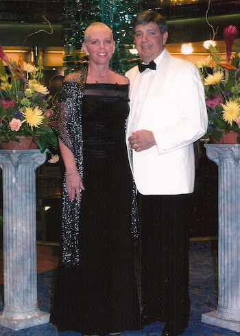 Woman and man formally dressed