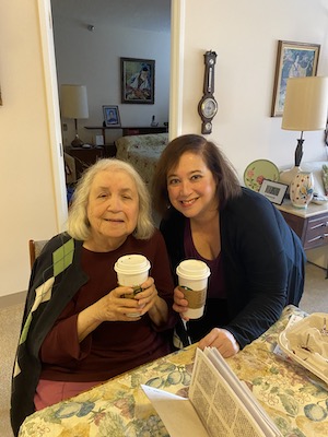 Ivy smiling with her mother